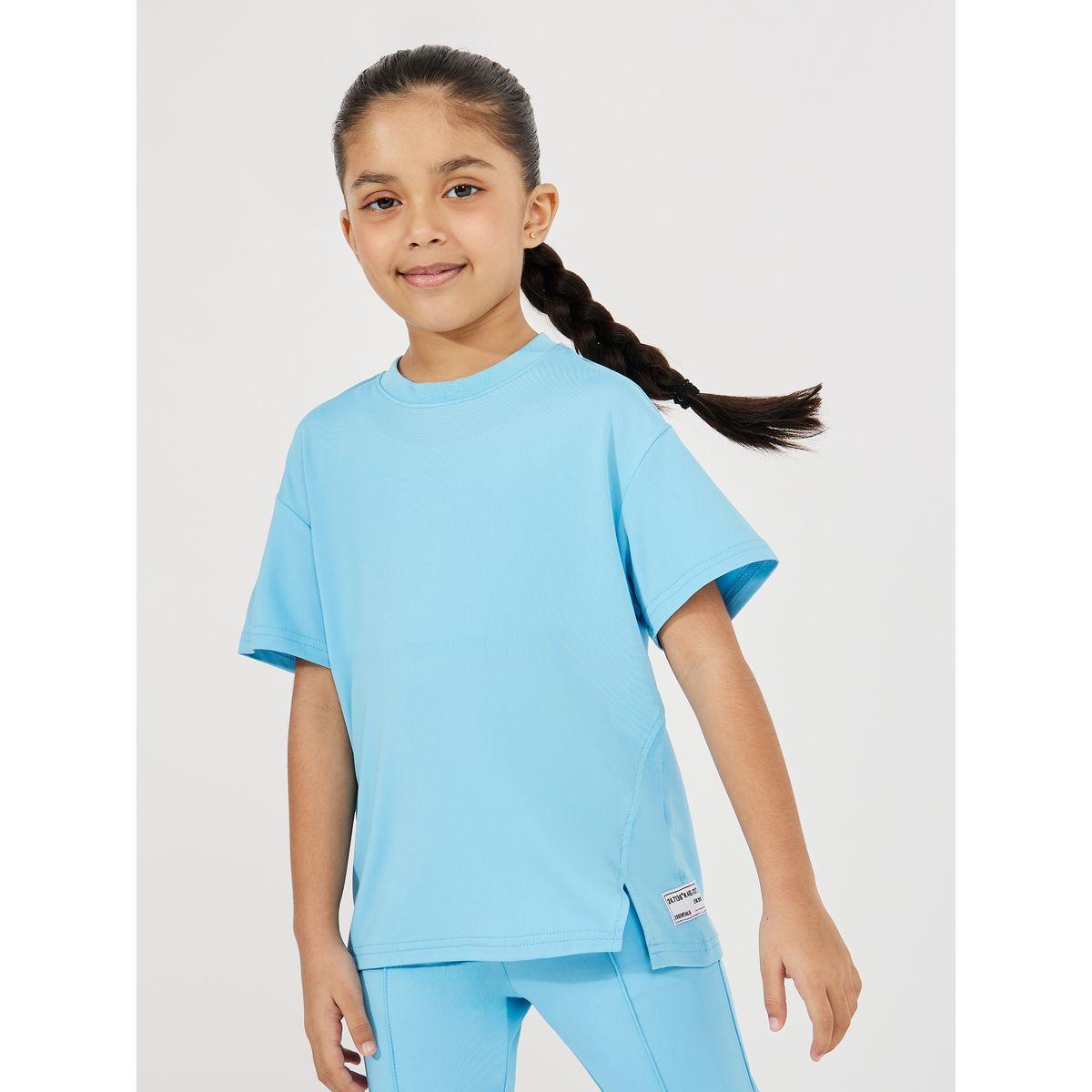 Styli Elevate Oversized Drop Shoulder T-Shirt & Flared Leggings Set-girls-clothing-setsandcoords-image-2