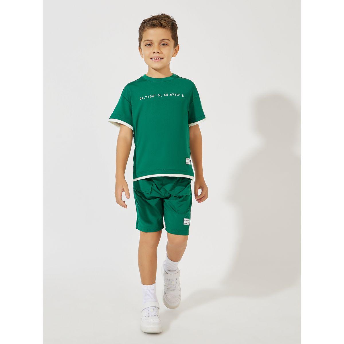 Styli Elevate Oversized Printed Badge Detail T-Shirt & Shorts Set-boys-clothing-setsandcoords-image-2
