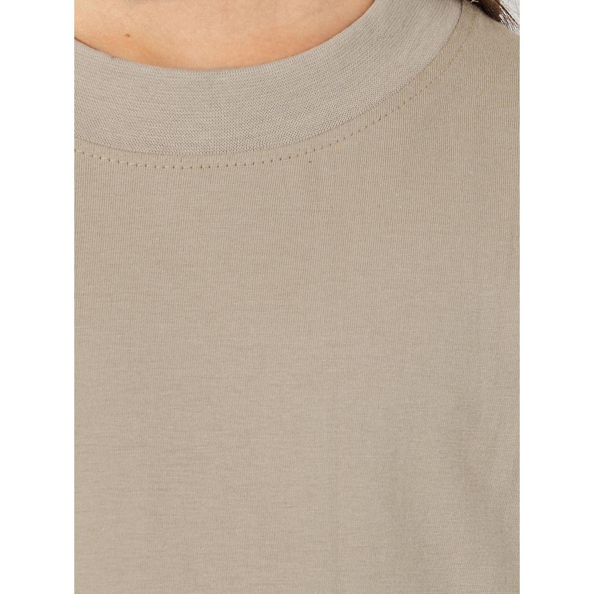 Styli Solid Round Neck Oversized T-Shirt & Leggings Co-Ords Set-girls-clothing-setsandcoords-image-3