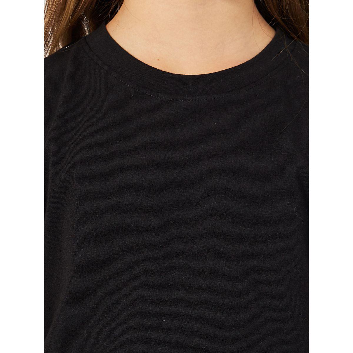 Styli Solid Round Neck T-Shirt & Wide Leg Joggers Co-Ords Set-girls-clothing-setsandcoords-image-3