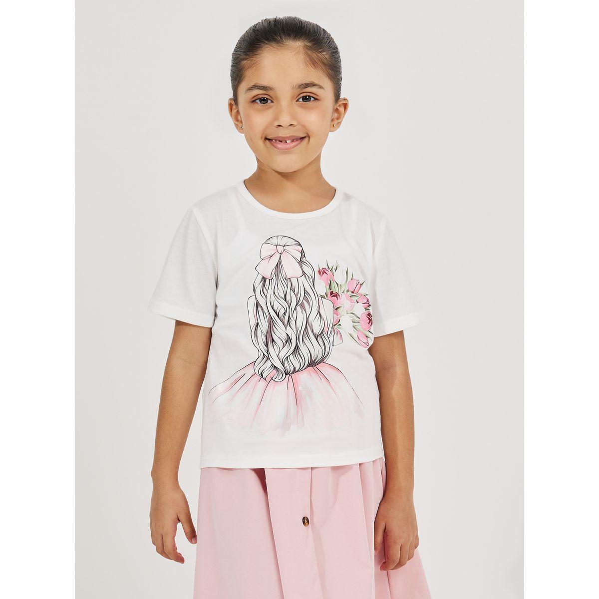 مجموعة من تنورة بخصر بيبر باغ مع تيشيرت بطبعة جرافيك-girls-clothing-setsandcoords-image-4