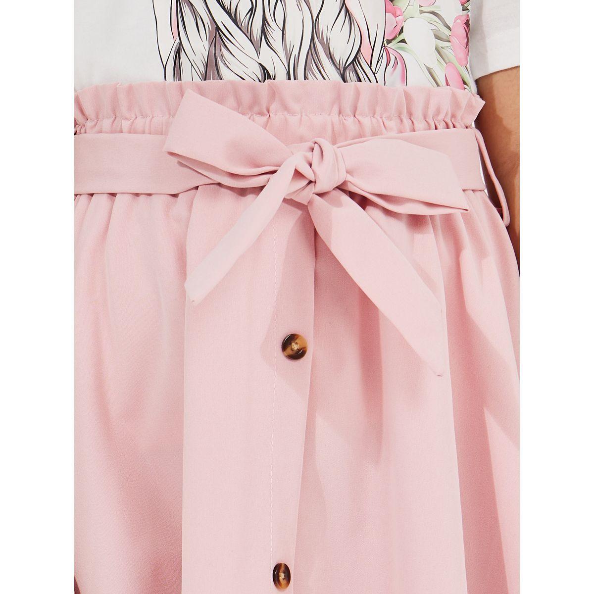 مجموعة من تنورة بخصر بيبر باغ مع تيشيرت بطبعة جرافيك-girls-clothing-setsandcoords-image-7