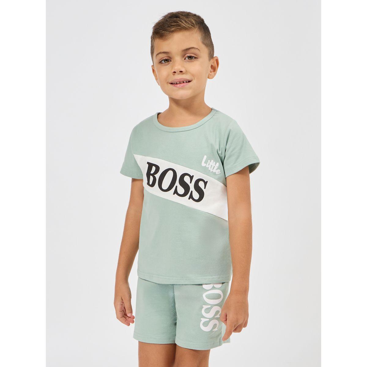Styli Color Block Printed T-Shirt & Shorts Set-boys-clothing-setsandcoords-image-2