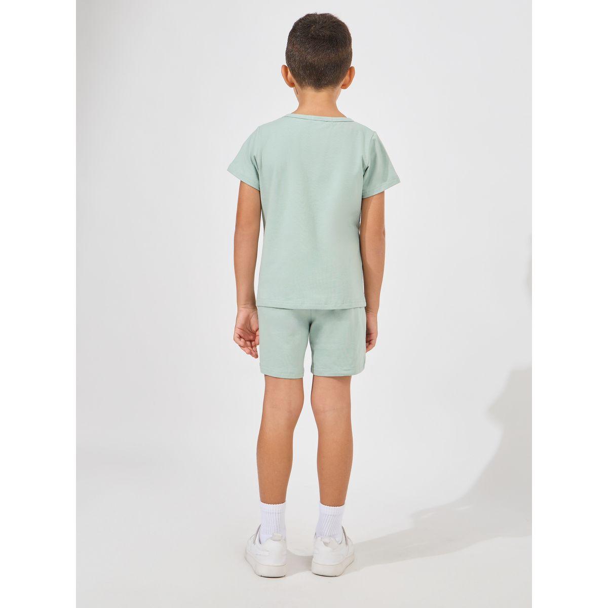 Styli Color Block Printed T-Shirt & Shorts Set-boys-clothing-setsandcoords-image-4