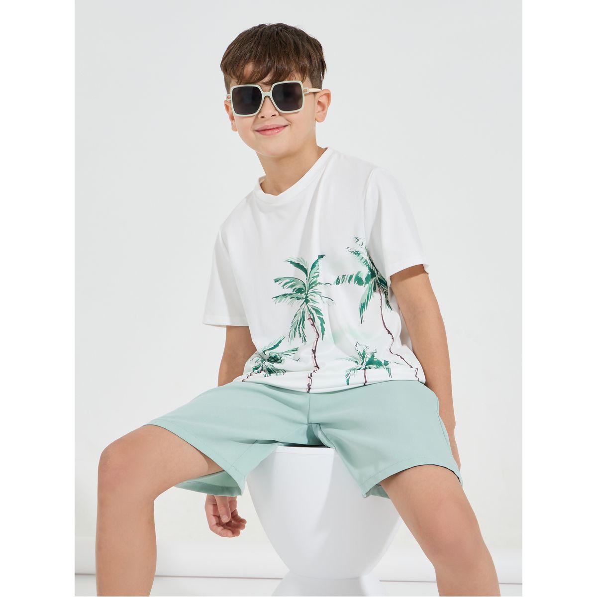 مجموعة من شورت منسوج وتيشيرت مطبع-boys-clothing-setsandcoords-image-1