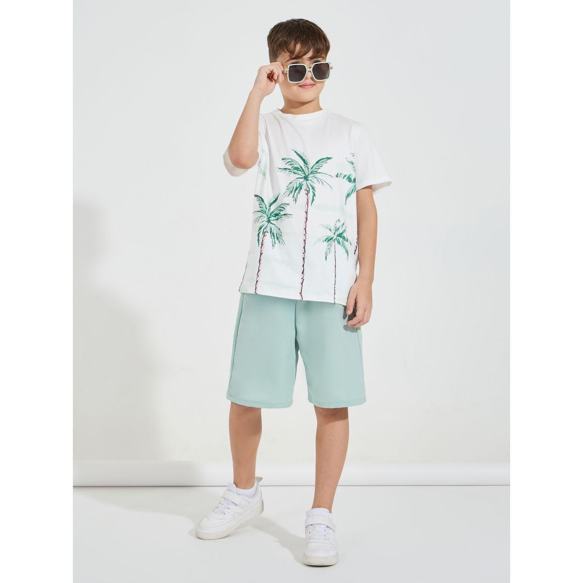 مجموعة من شورت منسوج وتيشيرت مطبع-boys-clothing-setsandcoords-image-2