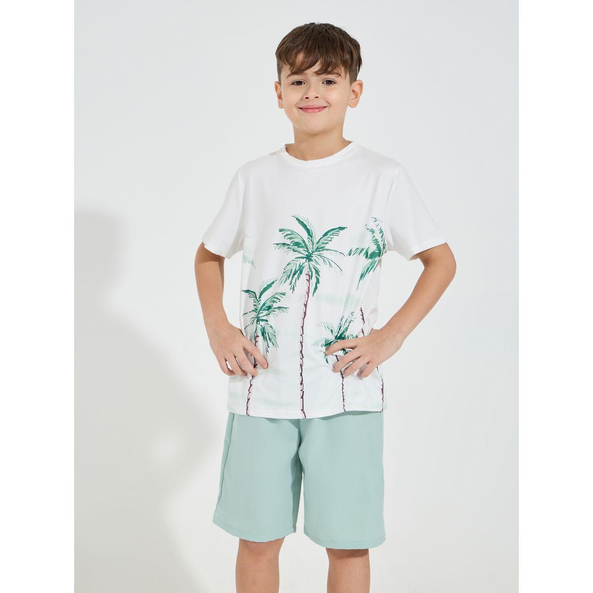 مجموعة من شورت منسوج وتيشيرت مطبع-boys-clothing-setsandcoords-image-3