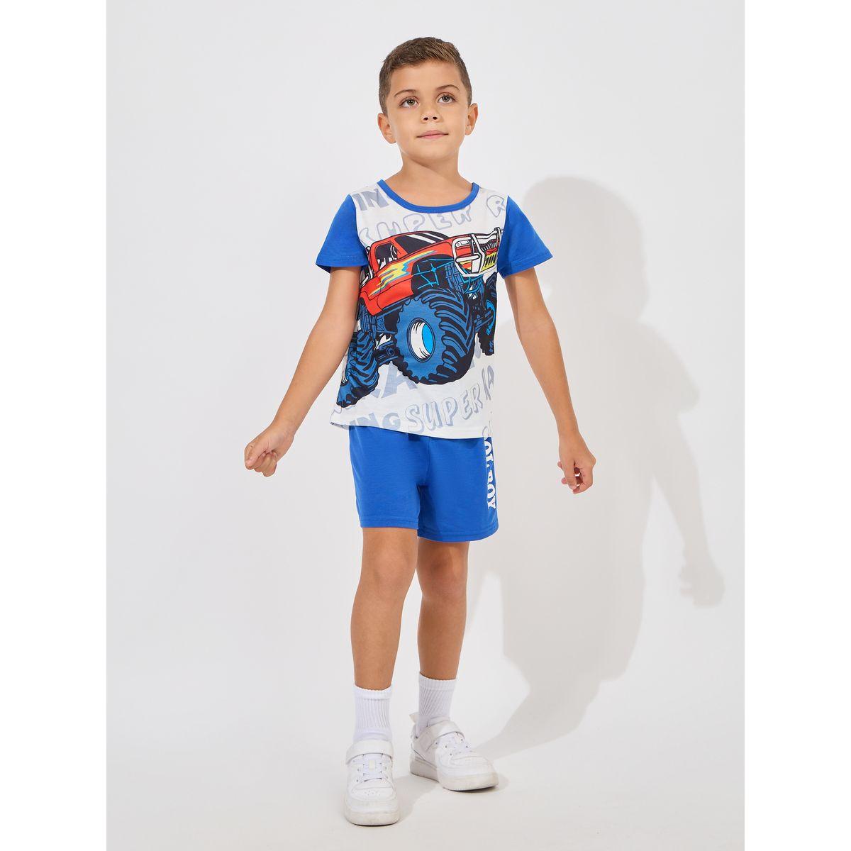 مجموعة من شورت وتيشيرت بطبعة جرافيك-boys-clothing-setsandcoords-image-1