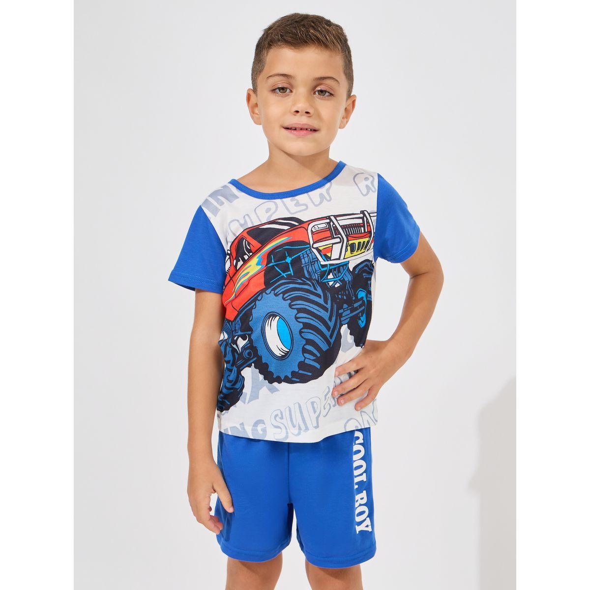 مجموعة من شورت وتيشيرت بطبعة جرافيك-boys-clothing-setsandcoords-image-2