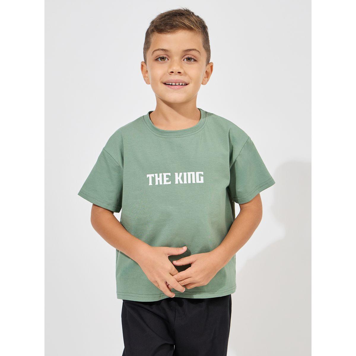 Styli Slogan Print Drop Shoulder T-Shirt-boys-clothing-tshirtsandpolos-image-1
