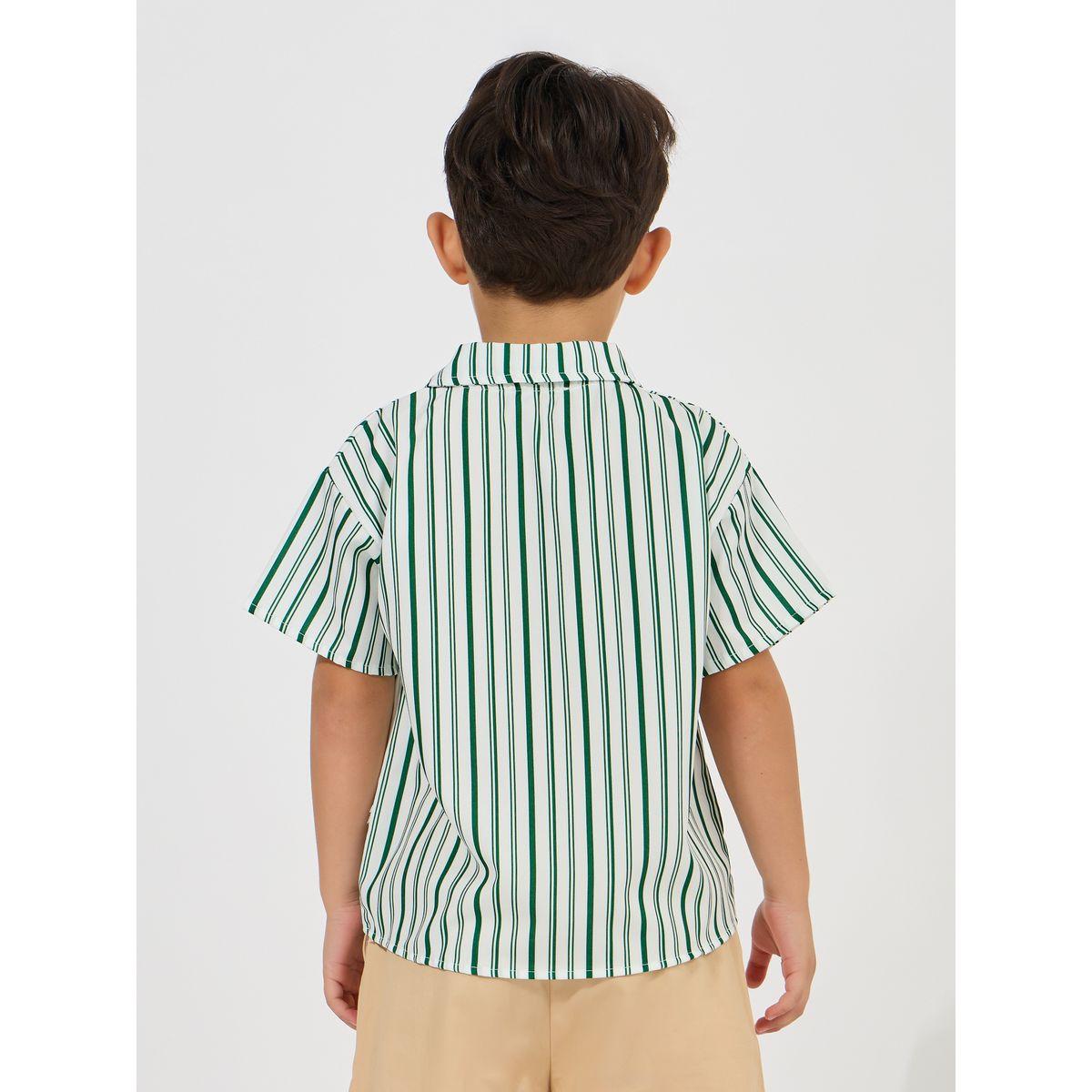 Styli Stripe Bear Patch Shirt-boys-clothing-shirts-image-4