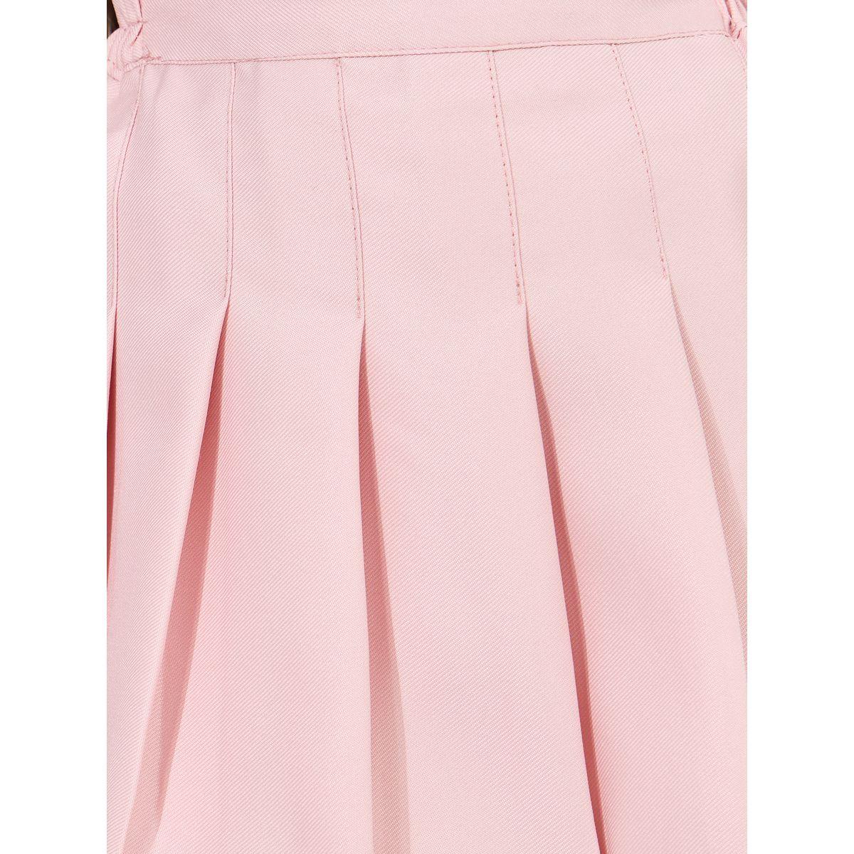 Styli Elastic Waistband Pleated Preppy Skirt-girls-clothing-bottoms-skirts-image-3