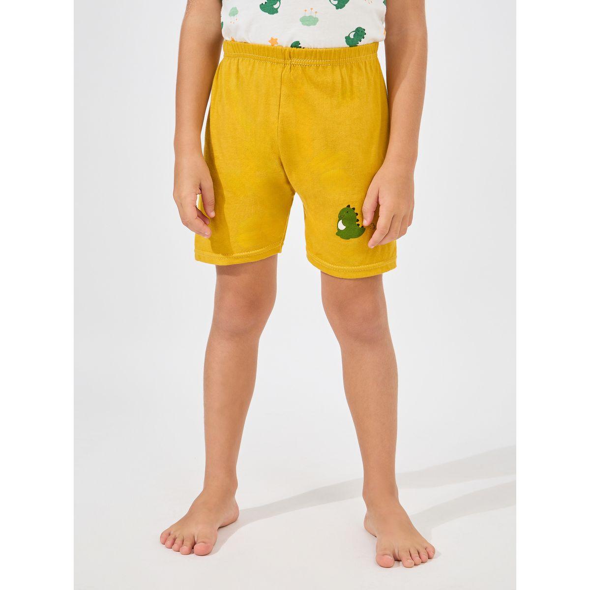 Styli Dinosaur Print T-Shirt & Shorts Set-boys-clothing-nightwear-image-5