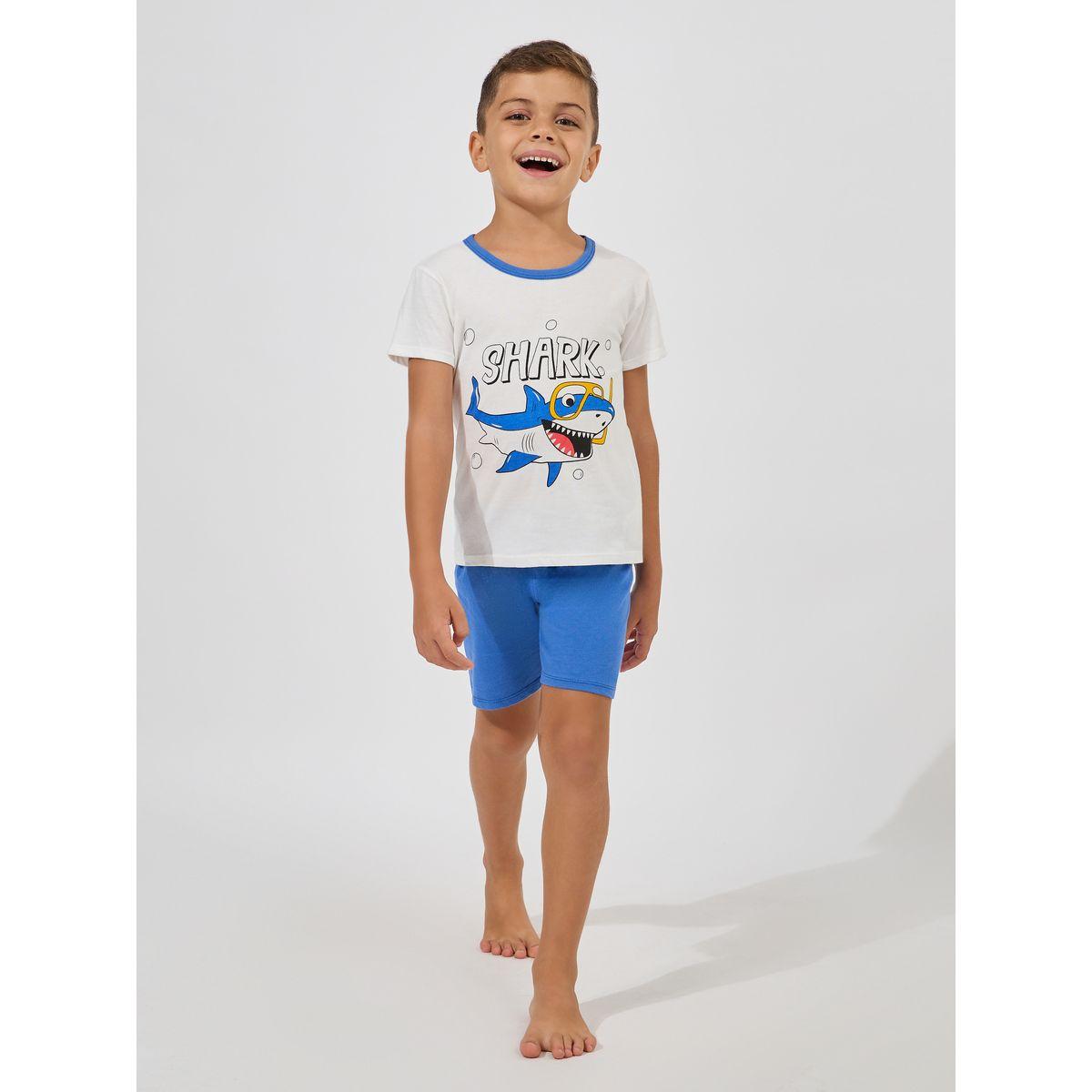 مجموعة من شورت وتيشيرت بطبعة جرافيك-boys-clothing-nightwear-image-1