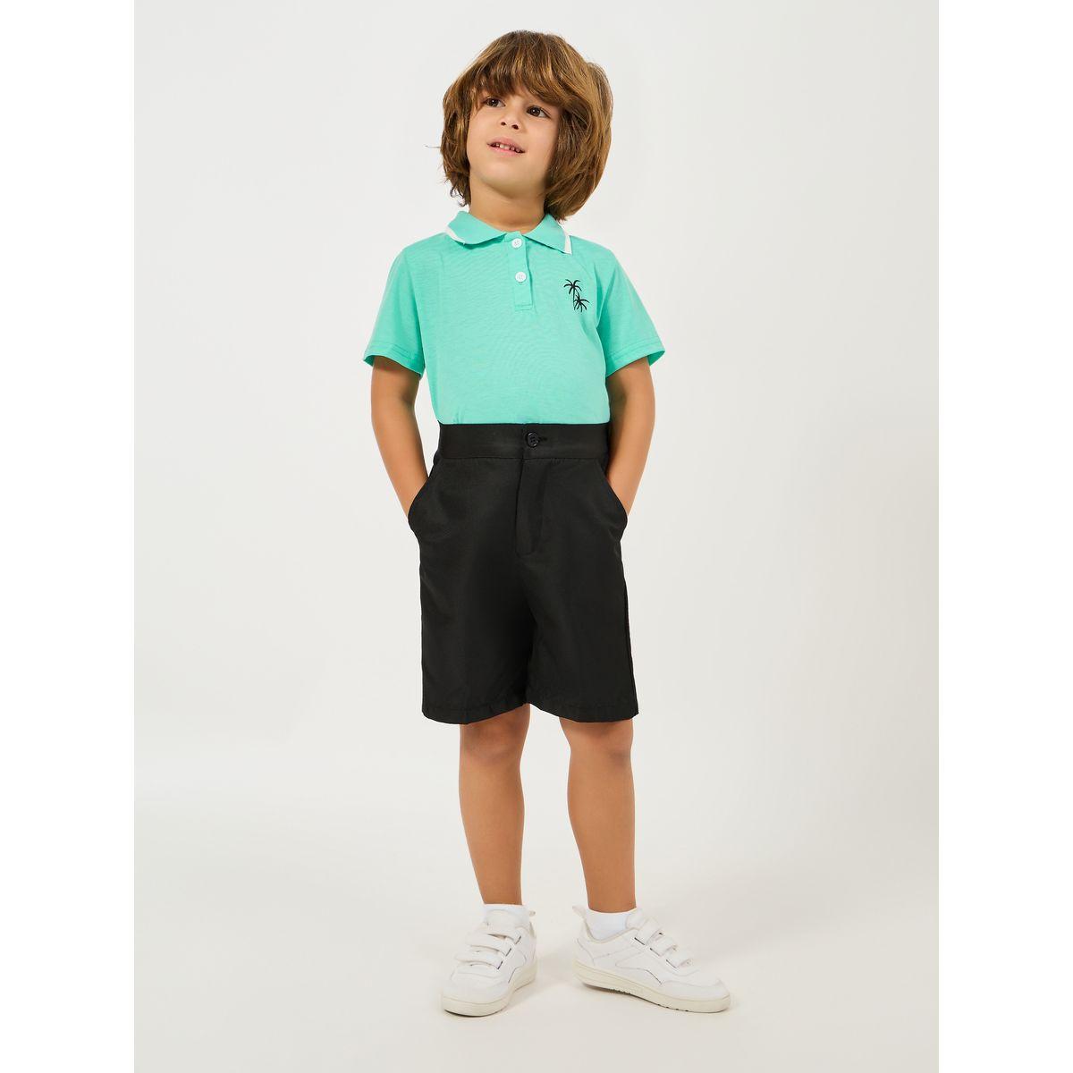 Styli Solid Shorts with Side Pocket-boys-clothing-bottoms-shorts-image-2