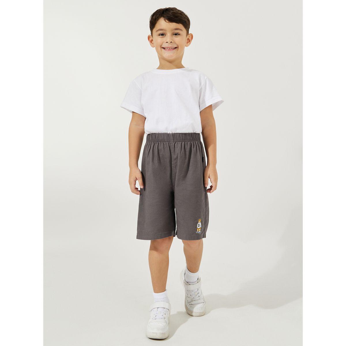 Styli Bear Embroidery Detail Shorts-boys-clothing-bottoms-shorts-image-2