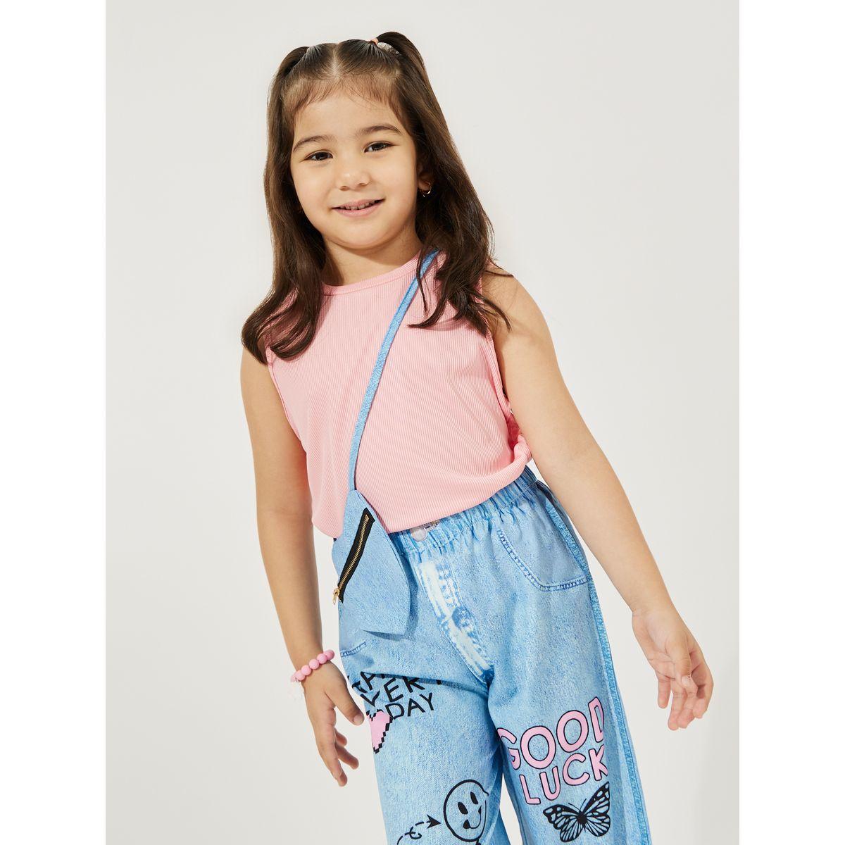 مجموعة من 3 - بنطال وبلوزة كت مع شنطة-girls-clothing-setsandcoords-image-2