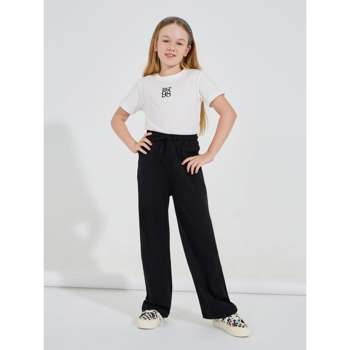 Styli Basic Wide Leg Pants with Drawstring-girls-clothing-bottoms-trousers-image-2