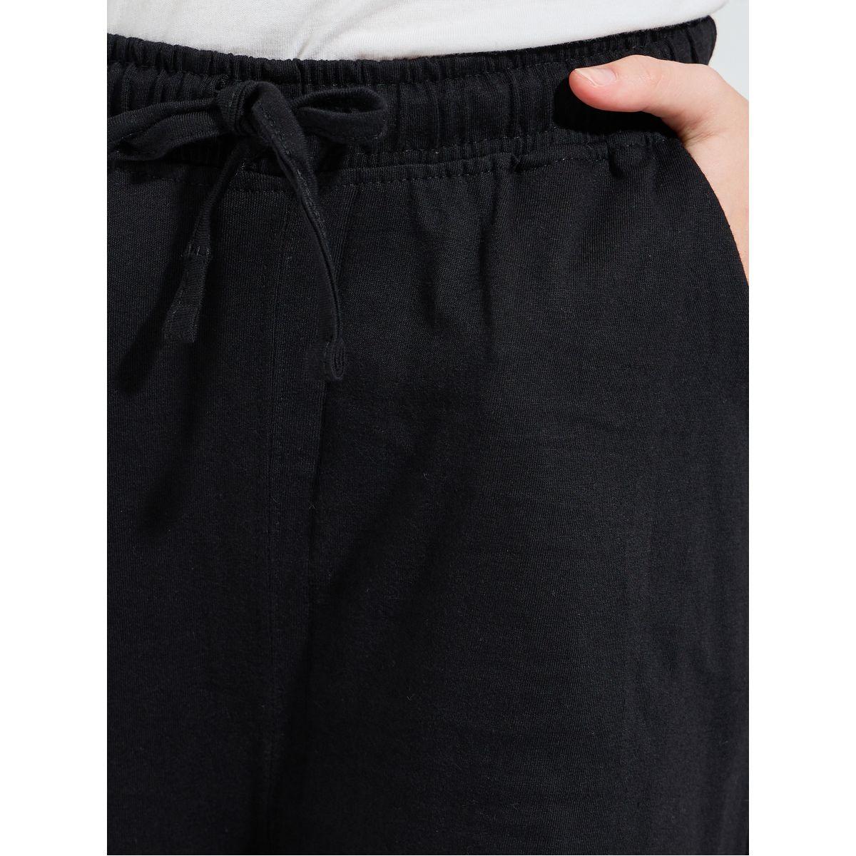 Styli Basic Wide Leg Pants with Drawstring-girls-clothing-bottoms-trousers-image-3