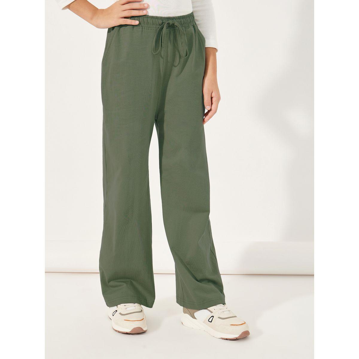 Styli Elastic Waistband Wide Leg Joggers with Drawstring-girls-clothing-bottoms-joggersandtrackpants-image-1