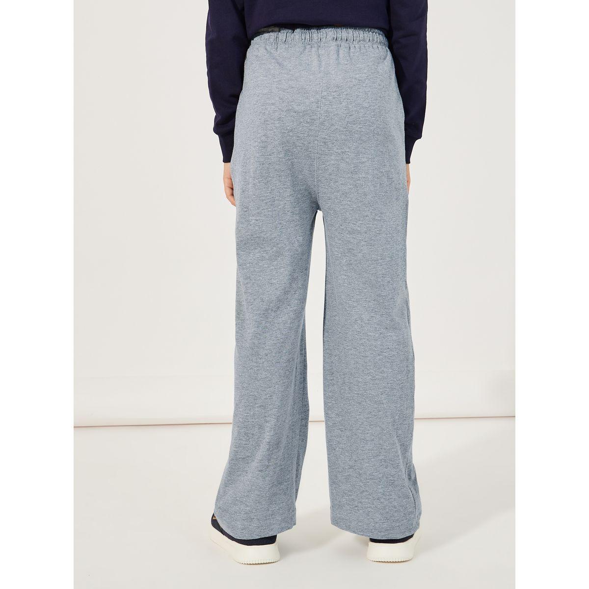 Styli Solid Elastic Waistband Wide Leg Joggers with Drawstring-girls-clothing-bottoms-joggersandtrackpants-image-4