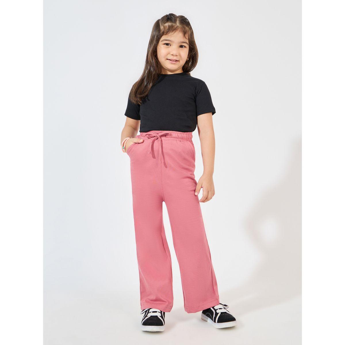 Styli Wide Leg Joggers with Elasticated Waistband & Drawstring-girls-clothing-bottoms-joggersandtrackpants-image-2