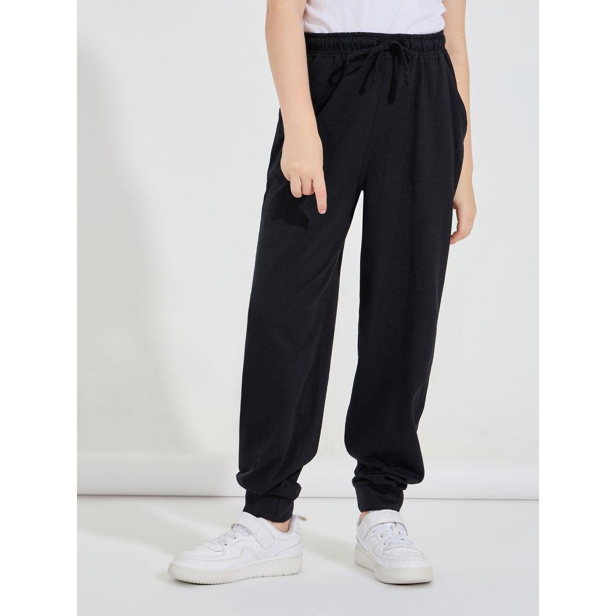 Styli Tapered Cuffed Joggers with Drawstrings-girls-clothing-bottoms-joggersandtrackpants-image-1