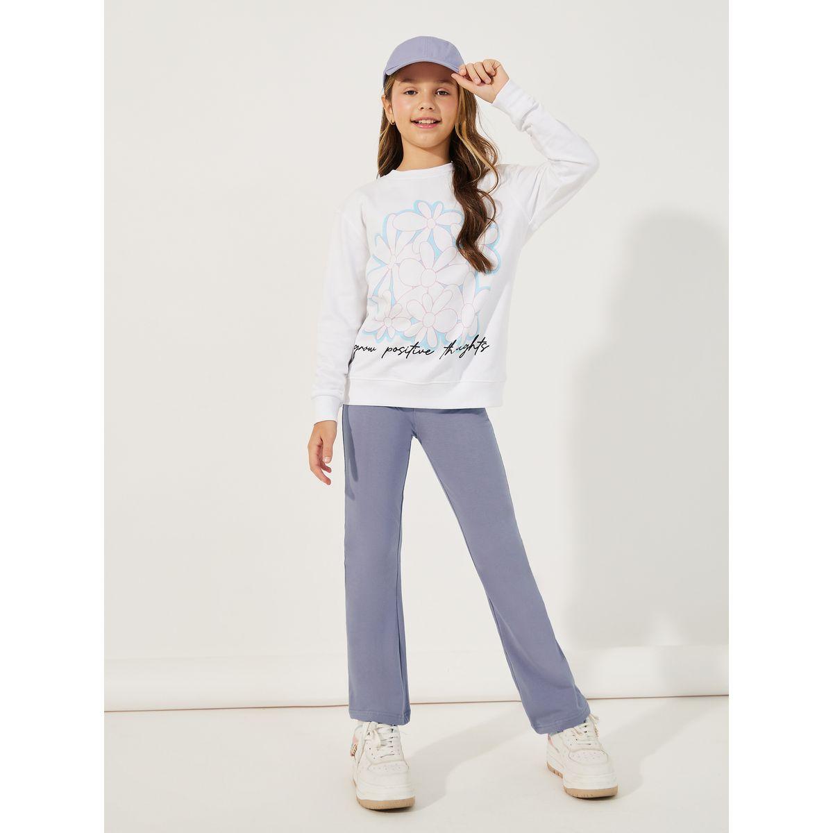 Styli Solid High Rise Flared Leggings-girls-clothing-bottoms-leggings-image-2