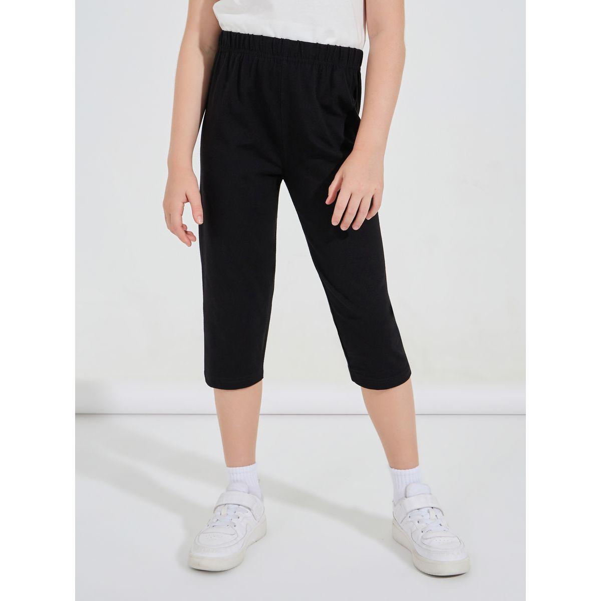 Styli Basic Capri Length Leggings-girls-clothing-bottoms-leggings-image-1