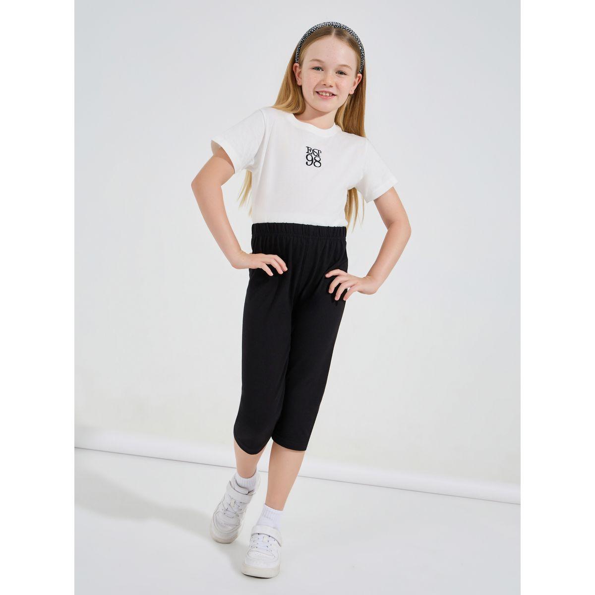 Styli Basic Capri Length Leggings-girls-clothing-bottoms-leggings-image-2
