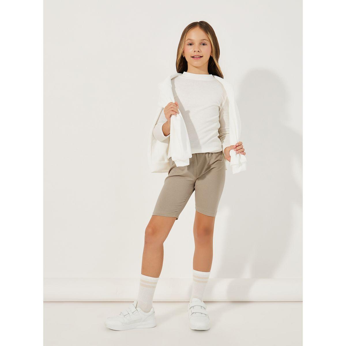 Styli Solid Basic Cycling Shorts-girls-clothing-bottoms-leggings-image-2
