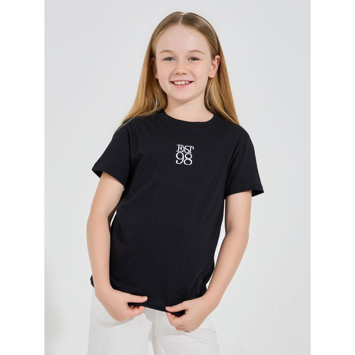 تيشيرت بتفاصيل مُطرّزة وياقة دائرية-girls-clothing-tshirts-image-1