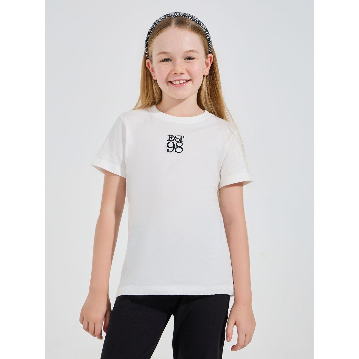 Styli Embroidery Detail Round Neck T-Shirt-girls-clothing-tshirts-image-1