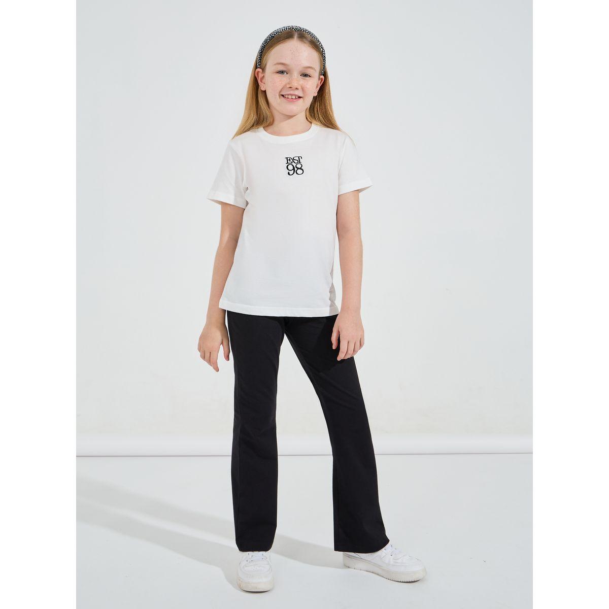 Styli Embroidery Detail Round Neck T-Shirt-girls-clothing-tshirts-image-2