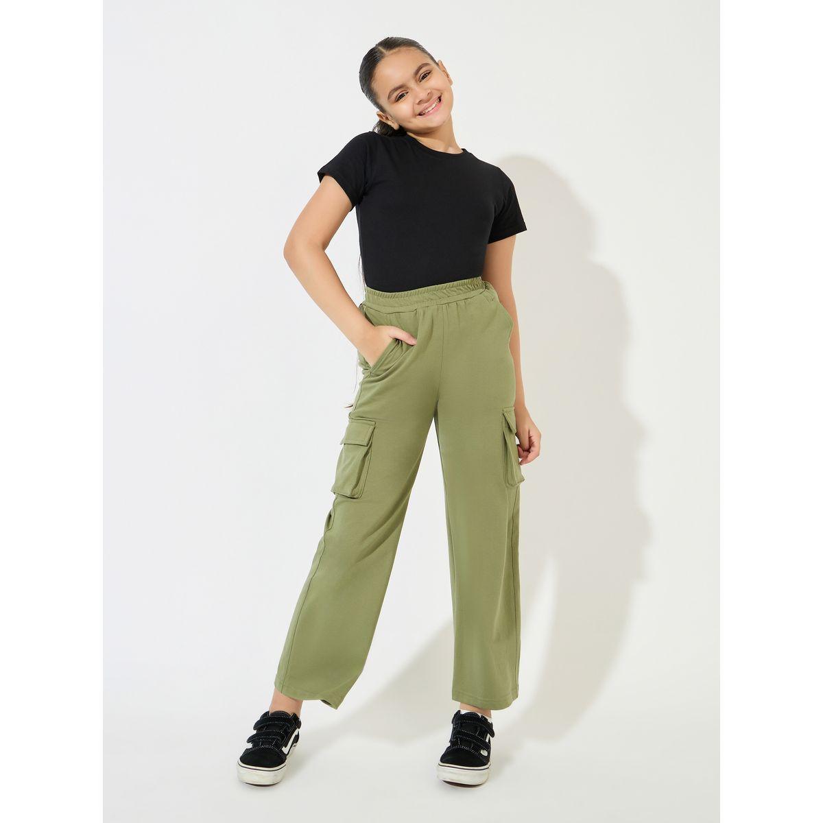 تيشيرت سادة بياقة دائرية وأكمام قصيرة-girls-clothing-tshirts-image-2