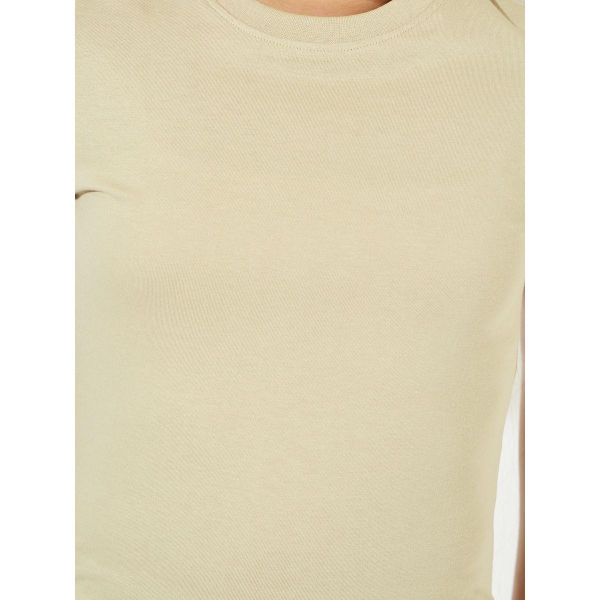 تيشيرت سادة بياقة دائرية وأكمام قصيرة-girls-clothing-tshirts-image-3