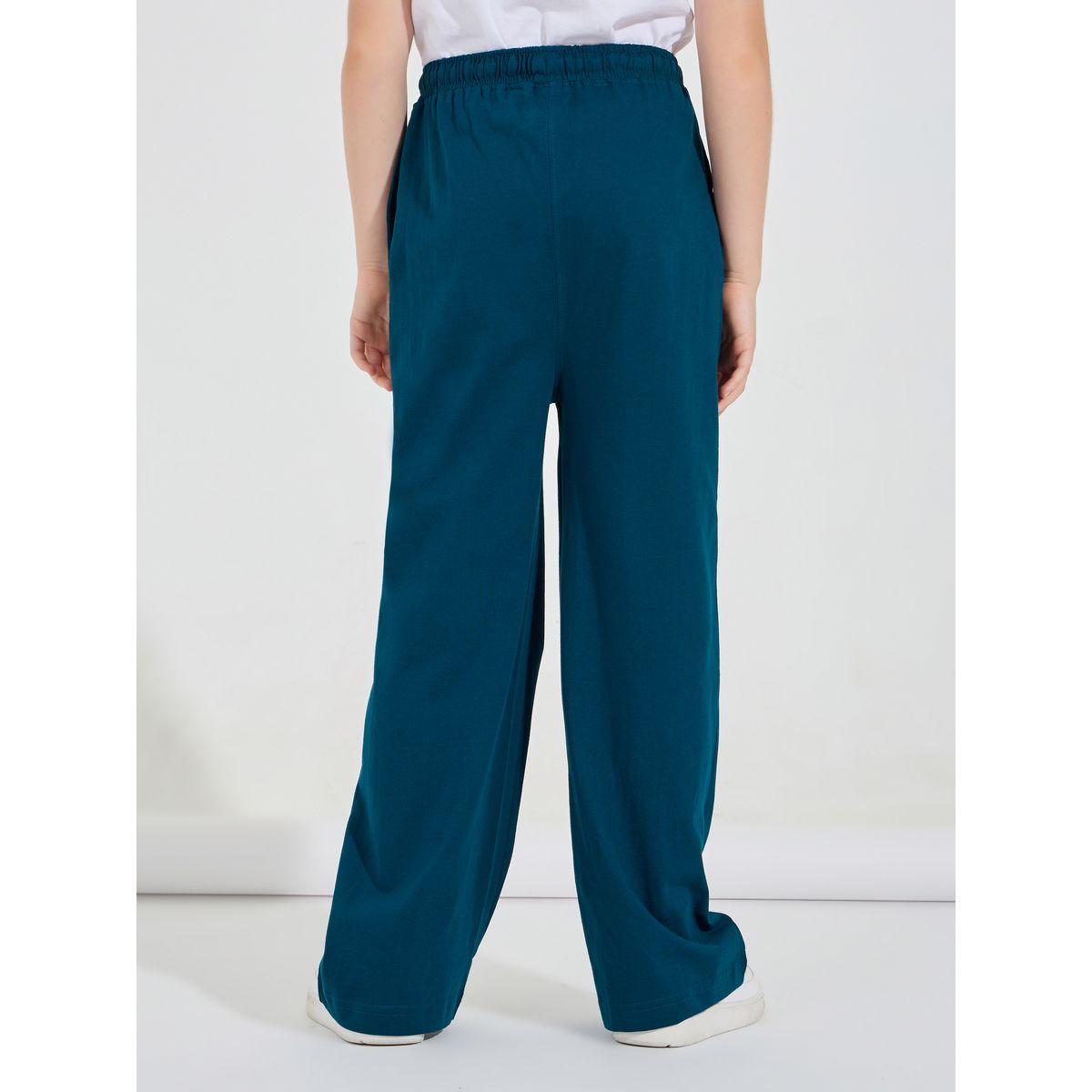 Styli Basic Wide Leg Pants with Drawstring-girls-clothing-bottoms-trousers-image-4