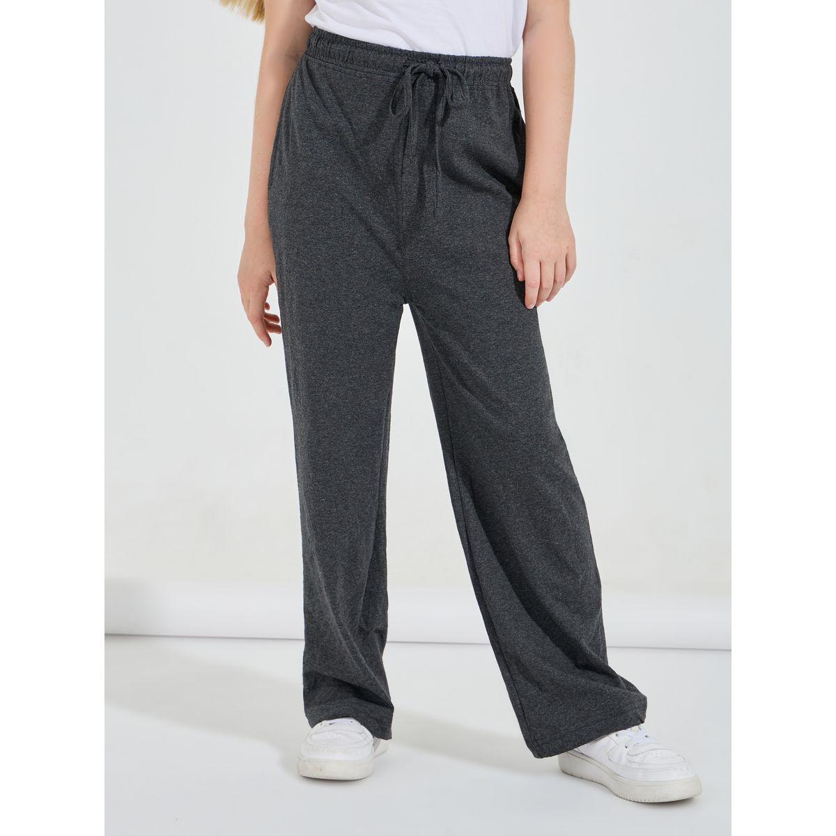 Styli Basic Wide Leg Pants with Drawstring-girls-clothing-bottoms-trousers-image-1