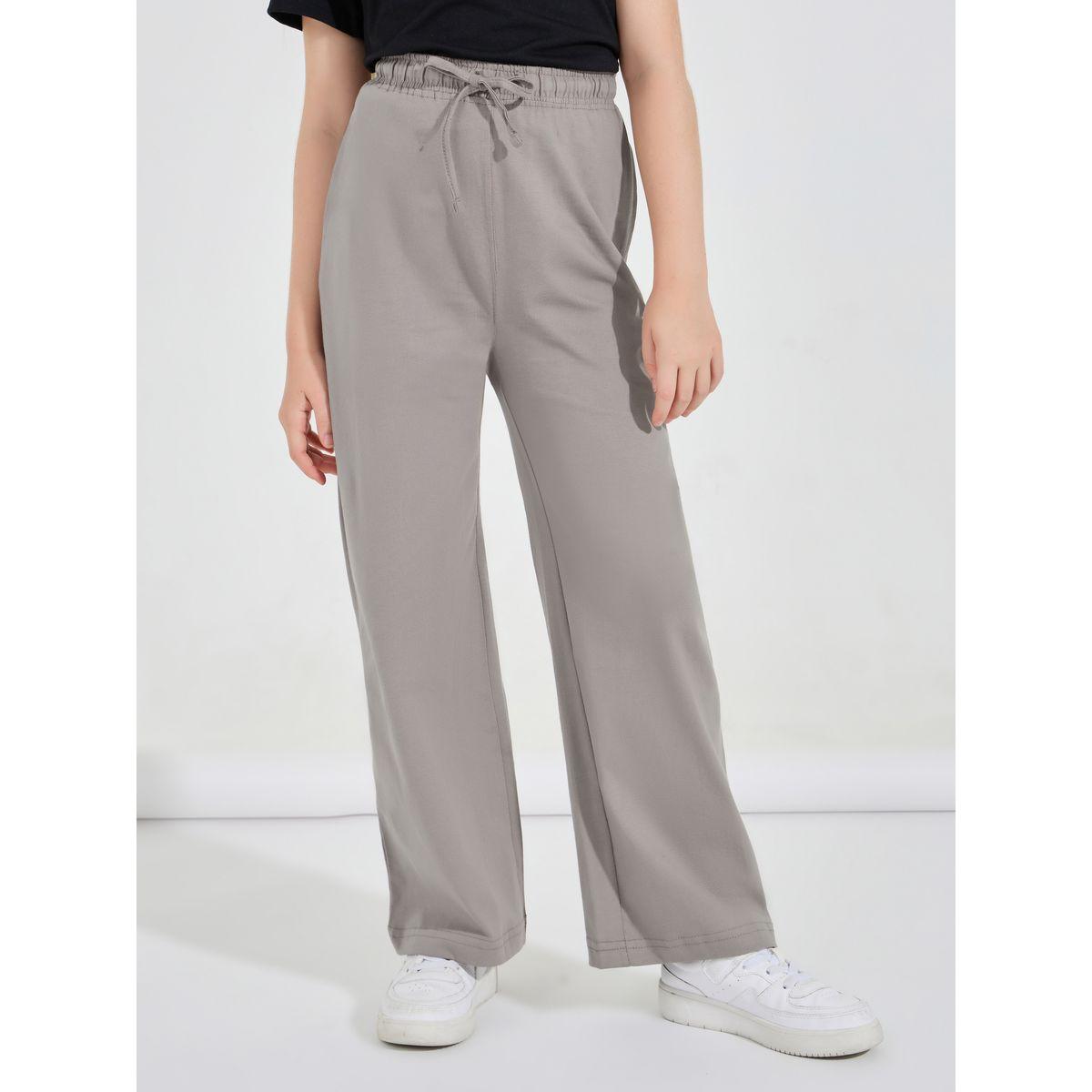 Styli Basic Wide Leg Pants with Drawstring-girls-clothing-bottoms-trousers-image-1