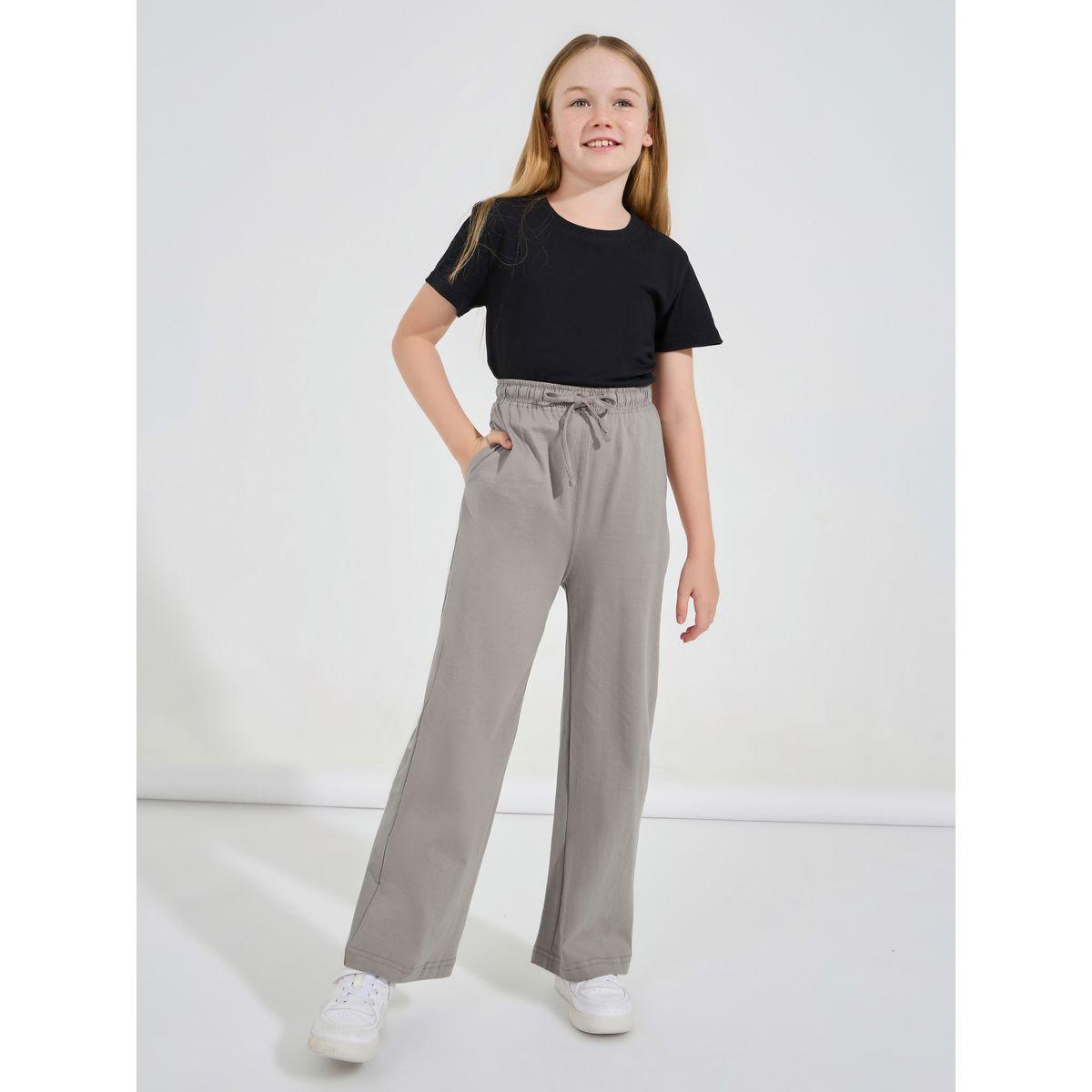 Styli Basic Wide Leg Pants with Drawstring-girls-clothing-bottoms-trousers-image-2