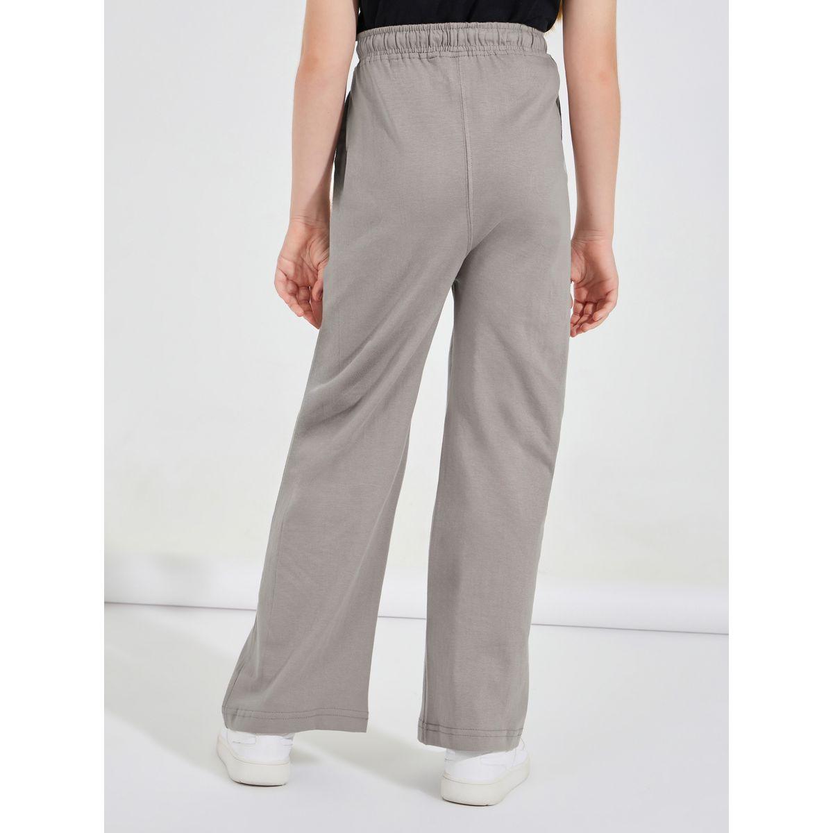 Styli Basic Wide Leg Pants with Drawstring-girls-clothing-bottoms-trousers-image-4