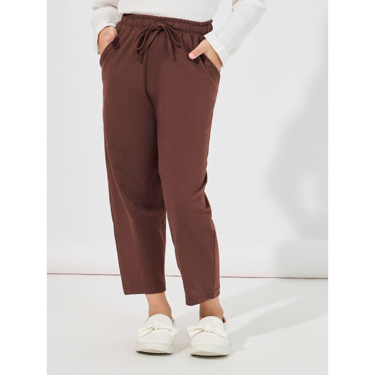 Styli Open Hem Tapered Joggers with Drawstring-girls-clothing-bottoms-joggersandtrackpants-image-1