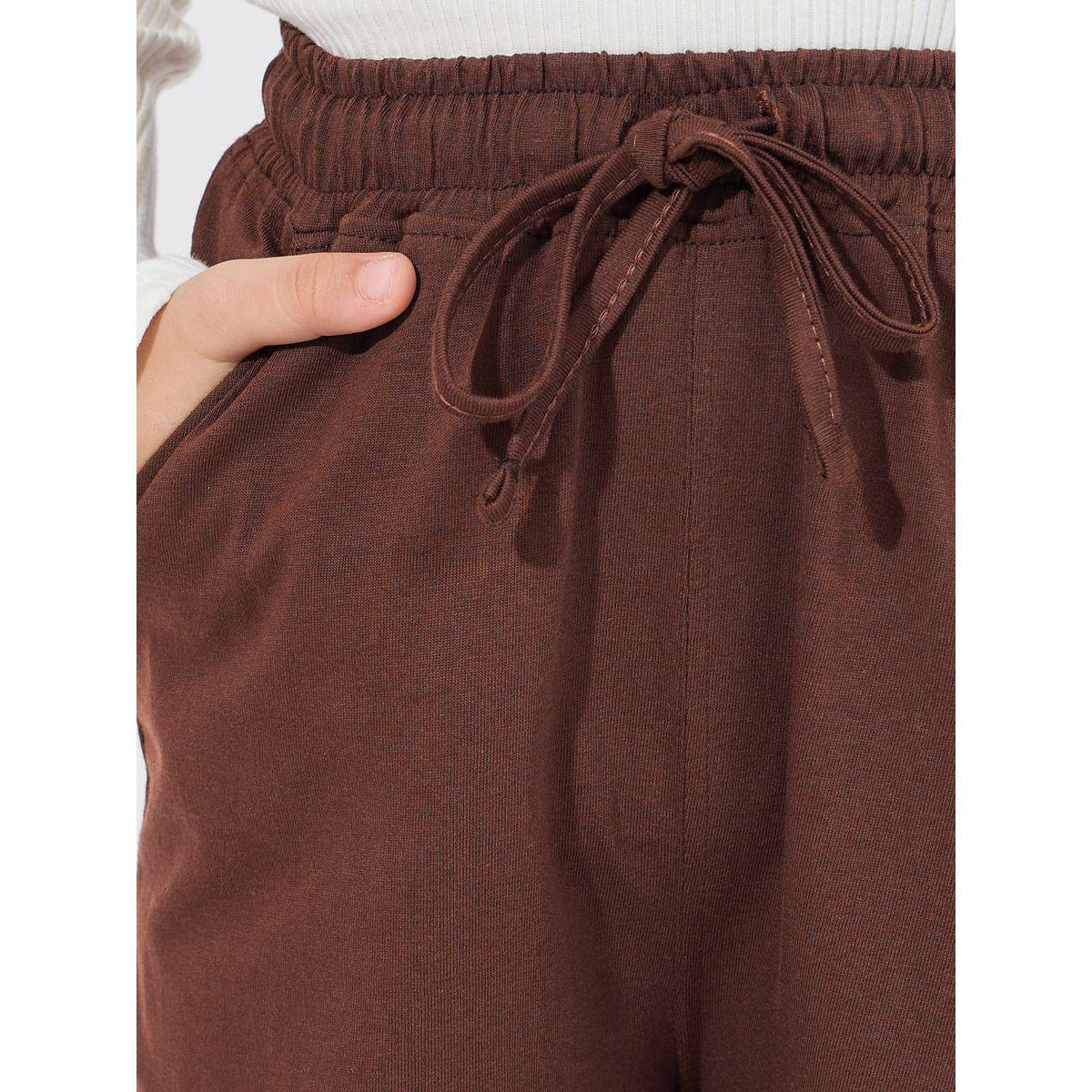 Styli Open Hem Tapered Joggers with Drawstring-girls-clothing-bottoms-joggersandtrackpants-image-3