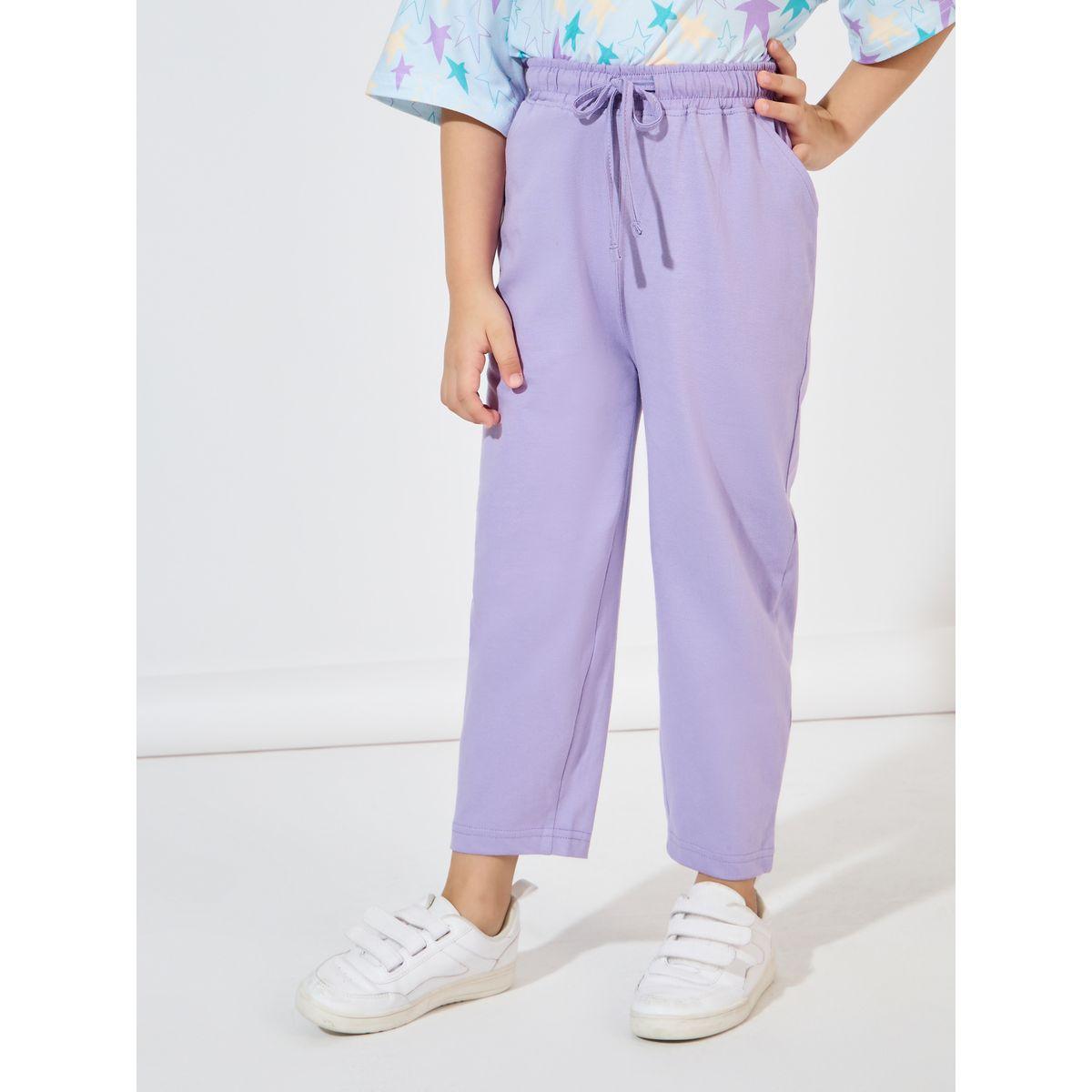 Styli Open Hem Tapered Joggers with Drawstring-girls-clothing-bottoms-joggersandtrackpants-image-1