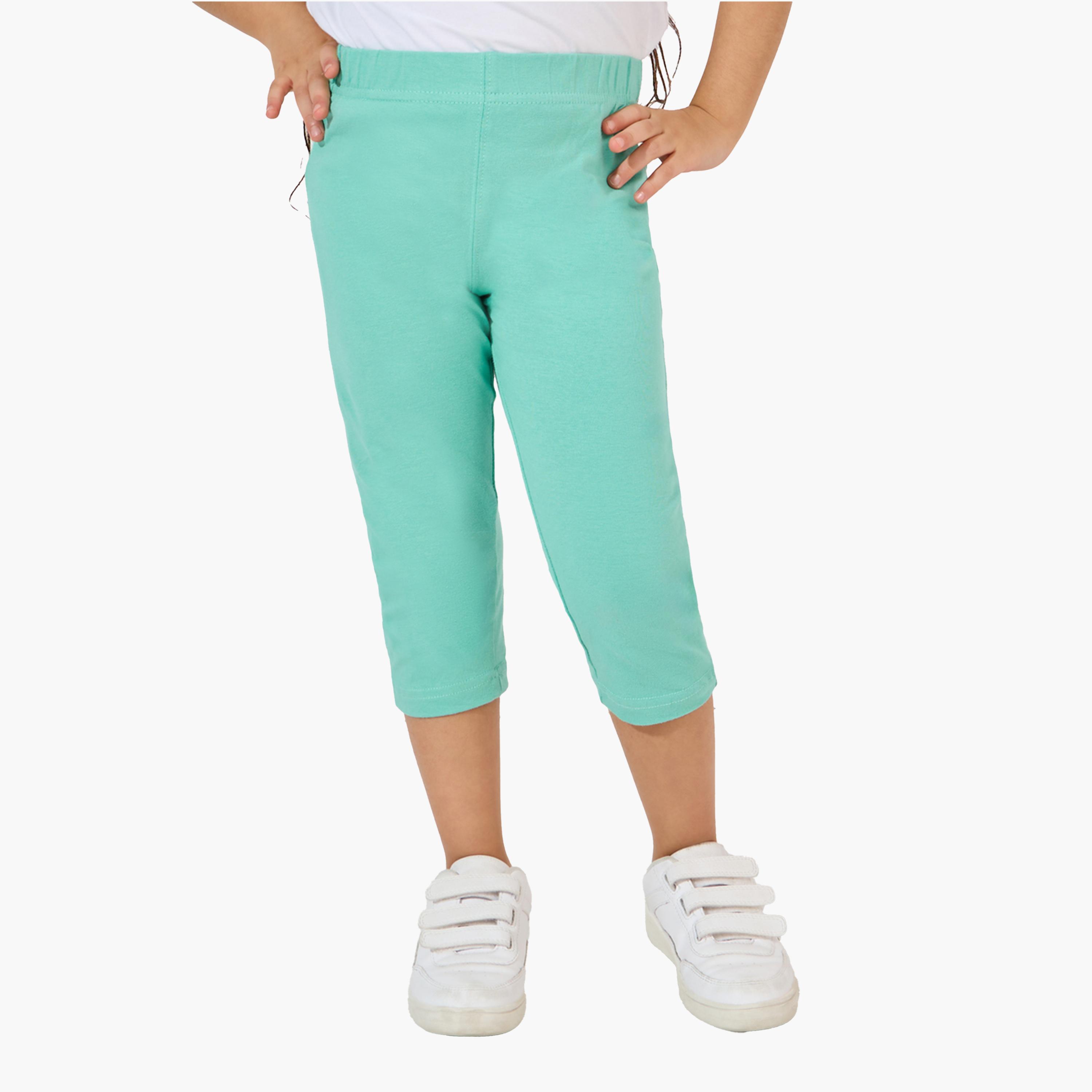 Styli Capri Length Leggings with Elasticated Waistband-girls-clothing-bottoms-leggings-image-1