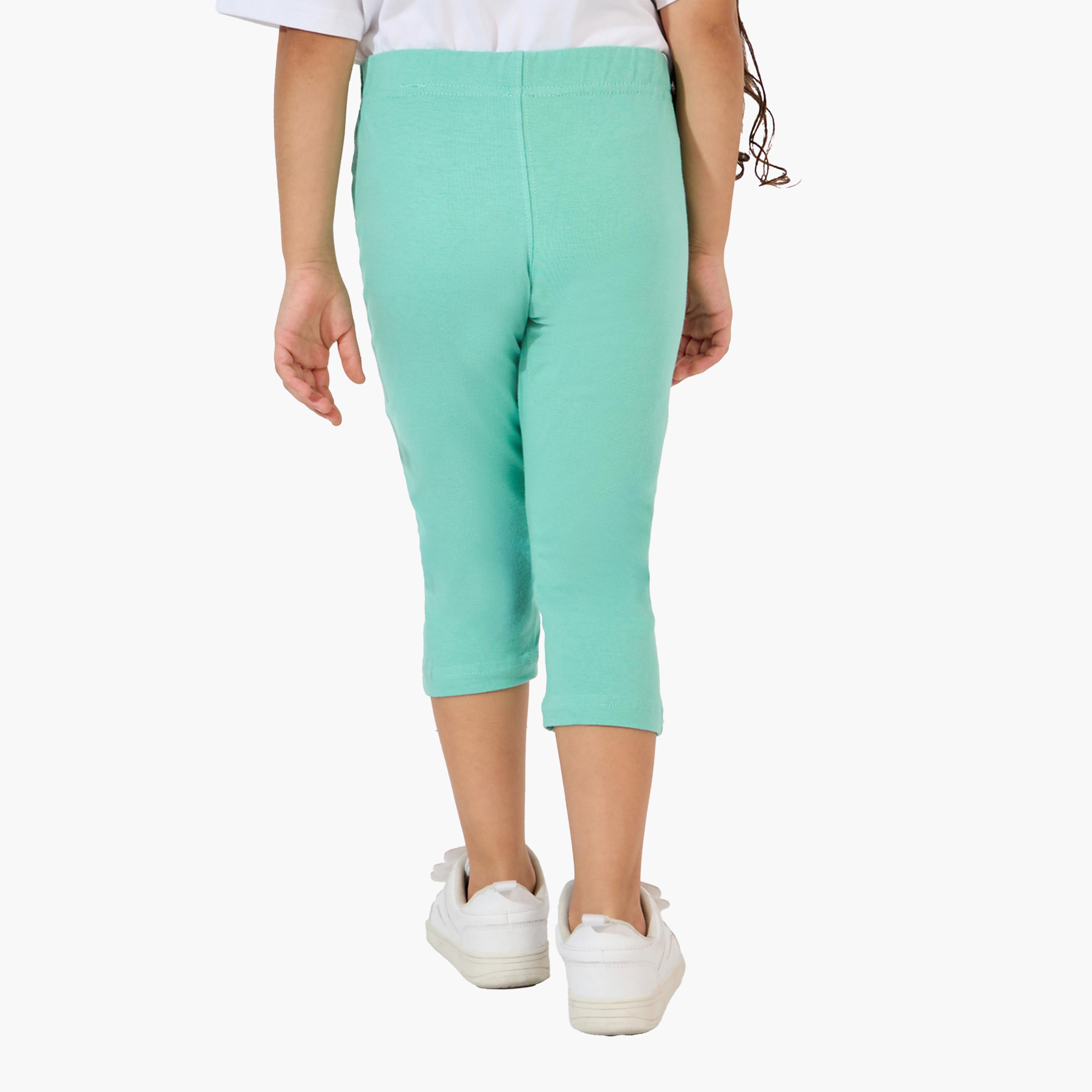 Styli Capri Length Leggings with Elasticated Waistband-girls-clothing-bottoms-leggings-image-4