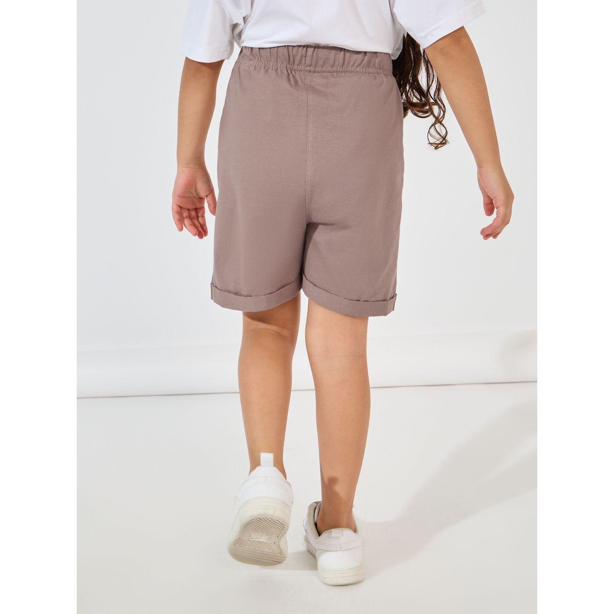 Styli Basic Shorts with Turn-Up Hem-girls-clothing-bottoms-shorts-image-4