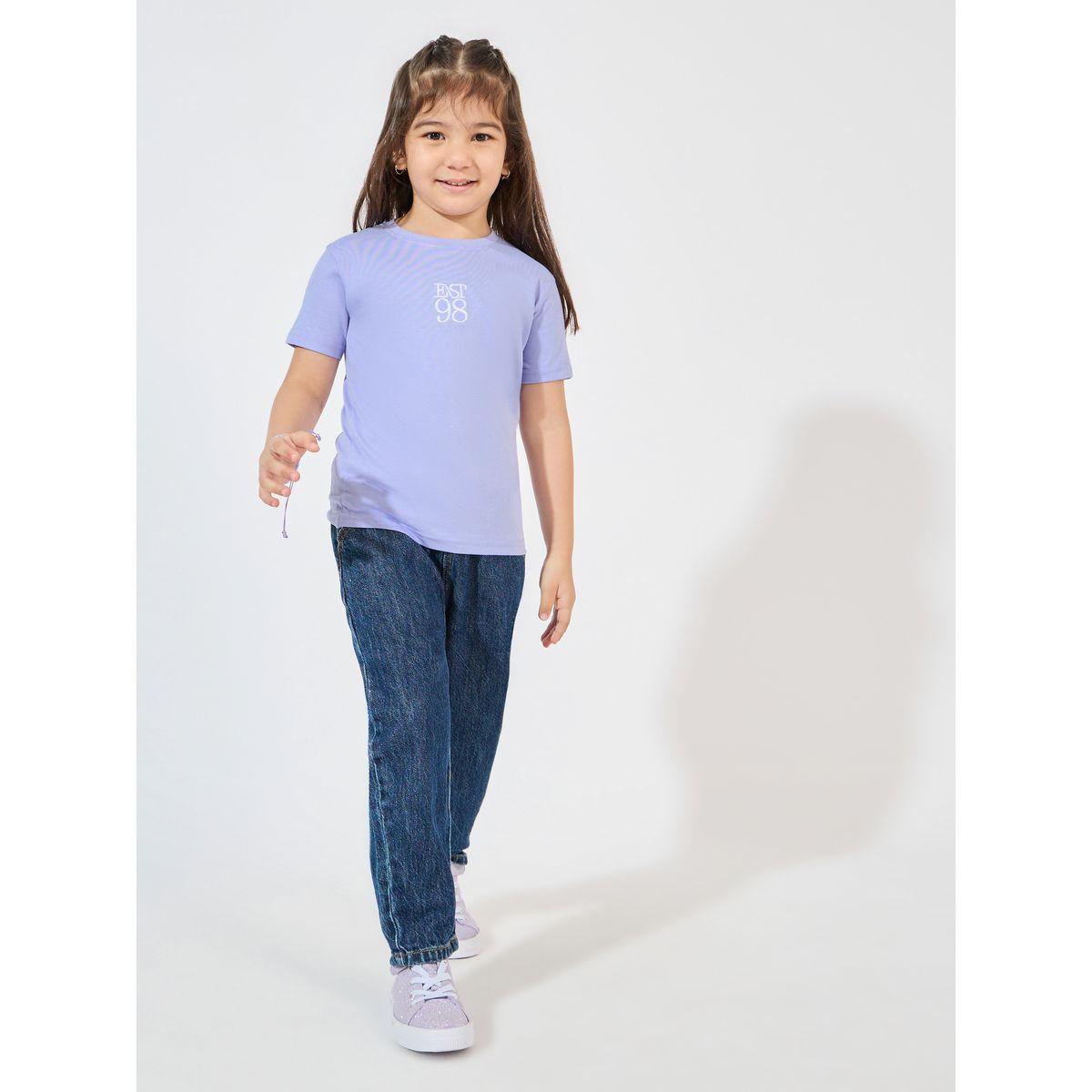 Styli Embroidered Detail Round Neck T-Shirt-girls-clothing-tshirts-image-2