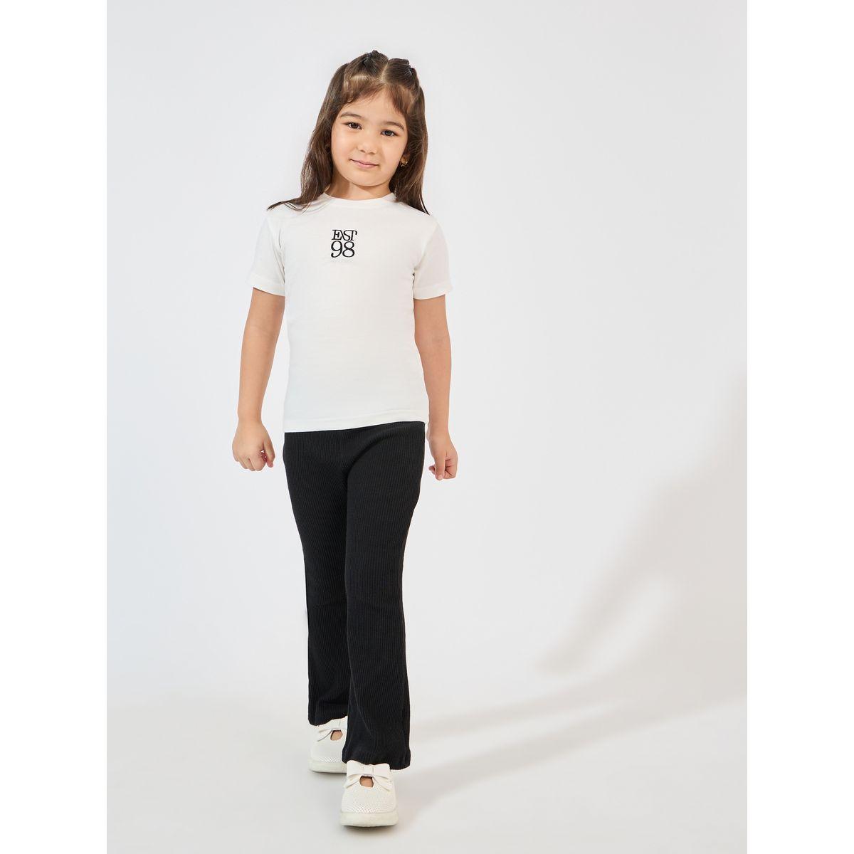 Styli Embroidered Detail Round Neck T-Shirt-girls-clothing-tshirts-image-2