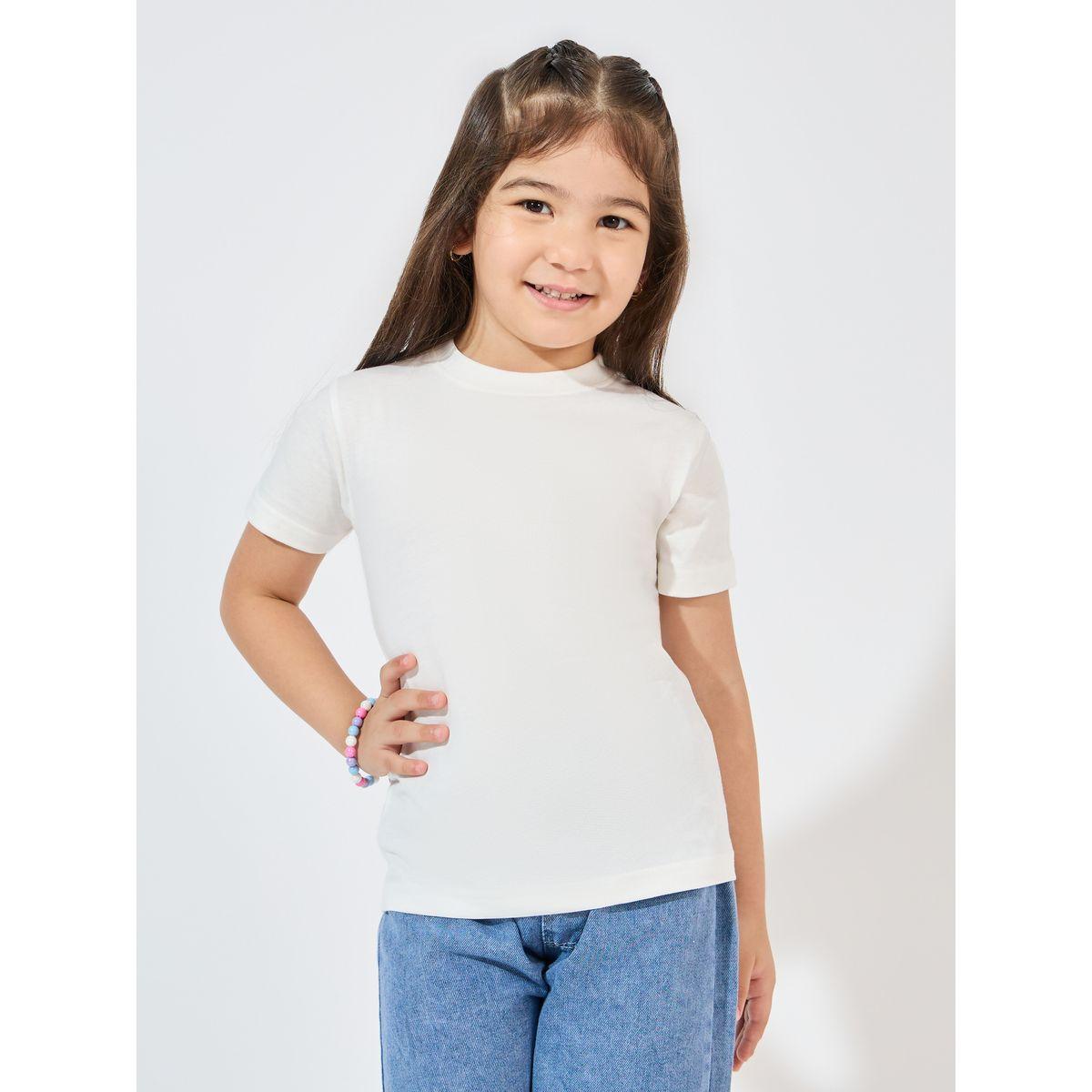Styli Basic Fitted Round Neck T-Shirt-girls-clothing-tshirts-image-1